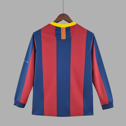 BARCELONA 2010 - 2011 HOME JERSEY LONG-SLEEVED
