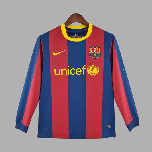 BARCELONA 2010 - 2011 HOME JERSEY LONG-SLEEVED