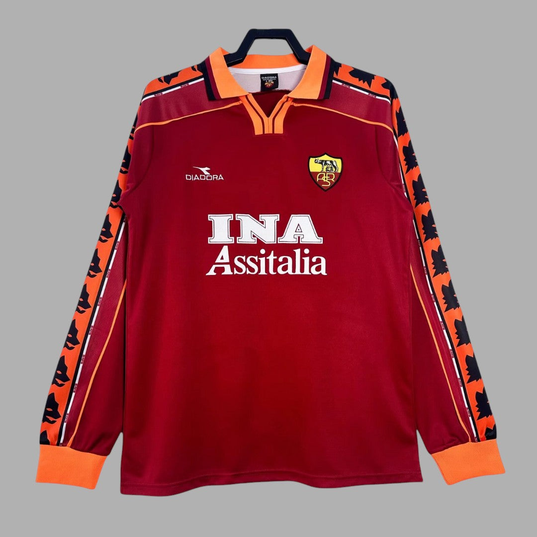 AS Roma Long Sleeve Home Shirt - 1998-99