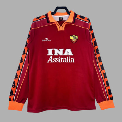 AS Roma Long Sleeve Home Shirt - 1998-99