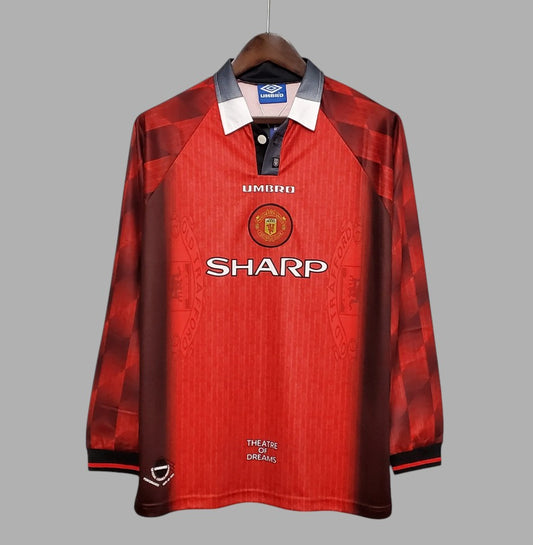 MANCHESTER UNITED 1996 - 1997 HOME JERSEY LONG-SLEEVED