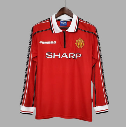 MANCHESTER UNITED 1998 - 1999 HOME JERSEY LONG-SLEEVED