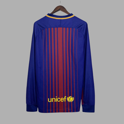 BARCELONA 2017 - 2018 HOME JERSEY LONG SLEEVED